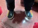 幸福玛丽（Cheerful Mario）儿童棉拖鞋男孩冬季男童毛毛鞋女童秋冬宝宝毛拖鞋藏青色内长18cm 实拍图