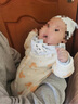 新生婴儿衣服秋冬季连体衣初生宝宝薄棉无骨保暖衣哈衣空气棉秋装 七色彩虹粉色 52cm 实拍图