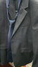 阿悠胖大码西服男商务结婚伴郎西装礼服 藏青单西 XL/180（120-160斤） 实拍图