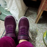 双星八特女鞋秋冬鞋子女健步鞋软底加厚防滑中老年妈妈鞋休闲鞋运动鞋女 紫色 38 实拍图