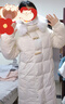 森马（Semir）陈都灵同款羽绒服女长款甜美风保暖外套可拆卸大毛领2024年冬新款 奶白（白鸭绒）10501 XS 实拍图