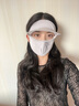 京堂京品 遮全脸夏薄款带帽檐冰丝防晒面罩高颜值防晒口罩女防紫外线夏天  (气质灰)两只装 实拍图