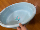 茶花塑料浴盆脸盆儿童洗脸盆家务清洁盘洗菜盆加厚洗衣盆浴室 新款蓝色-大号58cm 实拍图