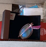 玉品堂折叠老花镜女式方便携带迷你眼镜防蓝光高清耐磨耐用7221粉300度 实拍图