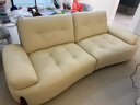 全友家居奶油风家具真皮沙发中小户型实木脚头层牛皮艺沙发四人位沙发 实拍图