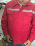 耐典冬季防静电工作服棉衣男加厚内胆防寒劳保服红色双层棉服175 实拍图
