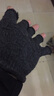 开妮特 露指半指手套男女情侣款冬季保暖柔软分指漏指开车打字针织半截 深灰-女款 均码 实拍图