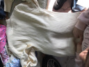 法国KJ保暖内衣女加绒加厚保暖毛衣圆领套头针织韩版修身长袖短款女士打底衫冬季新款高弹性保暖上衣 卡其加绒 M（80-105斤） 实拍图