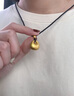 中国黄金（CHINA GOLD）黄金吊坠男女款足金小胖福金坨坨平安金锁项链情人节礼物婴儿满月 【今/次日达】胖福金坨+金珠【红绳】约0.5g 实拍图
