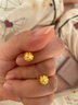 六福珠宝 足金星闪黄金转运珠路路通串珠 计价 B01TBGP0001 约1.01克 实拍图