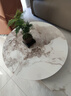 森生林岩板茶几客厅小户型简约轻奢椭圆形可伸缩茶桌 C14-1金架白箱 香奈白+香奈白 100cm椭圆茶几+70cm小圆边几 实拍图