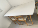 全品屋餐桌椅组合家用饭桌子小户型简约公寓快餐出租商用长方形电脑桌 暖白色 120cm 【宽80CM】一桌四椅 实拍图