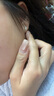 AJIDOU阿吉豆线下同款简约撞色潮流圆环百搭通勤耳钉生日礼物女 金色+白色 实拍图