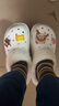 卡帝乐鳄鱼洞洞棉拖鞋女士冬季休闲棉拖加绒保暖棉鞋子女 11129M 白色 37 实拍图
