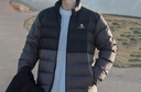 太平鸟男装羽绒服灯芯绒拼接男短款冬季情侣面包服 黑色 XL  实拍图