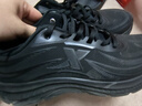 特步男子跑步鞋运动鞋秋季轻便减震防泼水革面跑鞋黑色 实拍图
