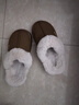 朴西居家情侣短绒棉拖鞋女秋冬家居室内防滑拖鞋厚底保暖加绒棉拖 榆木棕 42-43 实拍图