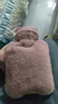 优暖热水袋注水暖水袋暖手宝暖宝宝暖肚子迷你大号加厚暖手袋暖脚神器 【粉色-1000ml】仿兔毛柔软舒适 实拍图