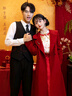 泰勒马丁红色双面羊毛大衣女2025新款领证订婚结婚敬酒服新娘毛呢套装 LZ001(仅大衣) M 实拍图