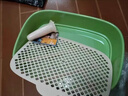 HKML狗狗厕所小型犬专用宠物用品狗便盆尿盆鹦鹉站架喂食排便桌面训练 牛油果小号：40x30x11cm 实拍图