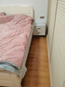 实木轻奢床头柜简约现代主卧家用迷你岩板50cm简约储物收纳柜 米白色【全实木】双抽 45*40*48cm 实拍图