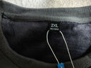 JEANSWEST LIFE真维斯加绒卫衣男秋冬季加厚保暖外套三角设计重磅灰色圆领上衣 实拍图