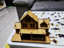 吉米兔木质3D立体diy拼图手工制作建筑模型儿童节生日玩具房子新年礼物  【木质激光竹子版】温馨小屋 实拍图