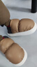 京东京造【防水两穿】棉拖鞋包脚秋冬保暖棉拖鞋女士卡其色38-39JZ-2434 实拍图