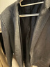 罗蒙（ROMON）西服男士春秋季毛呢西装男商务休闲上衣服外套男装 灰色加棉 3XL 实拍图