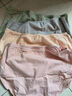 洁丽雅4条装内裤女纯色全棉中腰提臀收腹透气舒适大码三角女士内裤秋冬 抹绿+雾灰+豆沙+肤色 L 【建议85斤-105斤】 实拍图