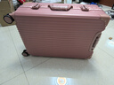 袋鼠 行李箱女高颜值子母行李箱化妆箱大容量行李箱女学生韩版拉杆箱 子母箱铝框款【玫瑰金】 26【贴纸+可坐人】 实拍图