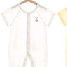 贝瑞加（Babyprints）婴儿衣服2件装新生儿连体衣短袖宝宝哈衣纯棉薄款爬服 白黄66 实拍图