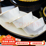 康琴（KANGQIN）白钻石金边家用盘子菜盘方形异形菜盘网红款整套陶瓷餐具餐盘碗盘 【描金】8英寸八角盘6个装 实拍图