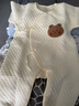 贝瑞加（Babyprints）宝宝连体衣秋冬夹棉连身衣系带护肚爬服家居内衣柔软 黄熊66 实拍图