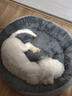 贝初众狗窝四季通用狗垫狗睡垫宠物猫窝中小型犬泰迪比熊狗窝保暖夏天 M-60*48cm【推荐20斤内宠物】 加高加厚款-靠背沙发窝-浅灰色 2024全新升级款-羊羔绒亲肤保暖 实拍图