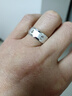 若妃 pt950铂金戒指男士宽版素戒大气白金指环男单戒版戒个性戒子刻字 铂金菱星戒指22号 ：8-9克 实拍图