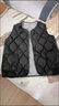 秋冬轻薄上衣棉马甲背心宽松新款大码女装保暖外穿显瘦内搭马夹女 黑色 【条纹内里】 5XL 【建议140-165斤】 实拍图