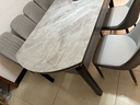 丰舍 餐桌 岩板实木餐桌椅组合现代简约家用小户型餐台可伸缩折叠饭桌 1.5米黑灰色【意大利灰岩板】 一桌八椅 实拍图