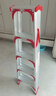 创硕 家用梯人字梯工程梯子铝合金梯货梯架 【五步梯红】加强加固款 实拍图