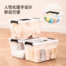 禧天龙塑料收纳箱家用衣物玩具储物箱加厚手提箱储物盒 5.2L透明 单个装 实拍图