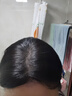 瑞贝卡（Rebecca）假发女长直发无痕假发片100%真人发丝遮白发增加发量头顶补发片 中分刘海 自然黑 35cm 全手织工艺 实拍图