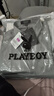 花花公子（PLAYBOY）衬衫男七分袖夏季男士短袖衬衣男冰丝休闲宽松男装外套 蓝白 2XL 实拍图
