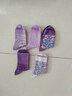 伦洛弗袜子女紫色中筒袜日系学院风双针双路复古韩版女士袜秋冬5双装 紫色双针5双 实拍图