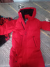 雪中飞【蓄热】童装儿童羽绒服男童女童纯色中大童拼接羽绒服红色170cm 实拍图