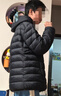 坦博尔轻薄羽绒服男士短款连帽宽松简约保暖外套TF236209 夜影蓝 190  实拍图