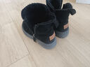 回力（Warrior）官方女鞋雪地靴子女冬季中筒休闲女靴皮毛加绒棉鞋保暖鞋 黑色37 实拍图