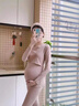 米度丽月子服夏季哺乳睡衣孕产妇保暖内衣秋冬季孕产妇睡衣套装 藕紫色-两件套(带哺乳口) XL码（推荐120-150斤） 实拍图