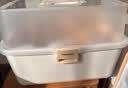 英氏（YEEHOO）奶瓶收纳箱沥水收纳盒宝宝餐具婴儿奶瓶奶嘴辅食工具沥水架 米白色 实拍图