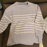ubras加绒睡衣冬女家居服套装情侣可外穿慕斯条纹舒适居家 奶盐蓝色-女士套装 M 实拍图