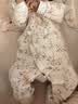哈尼天空婴儿夹棉连体衣新生儿秋冬外出连身衣宝宝薄棉衣服爬服 花园粉 80cm 实拍图